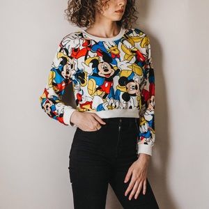 Forever 21 Tops - Disney Character Velour Cropped Sweatshirt Forever 21 Tops - Disney Character Velour Cropped Sweatshirt